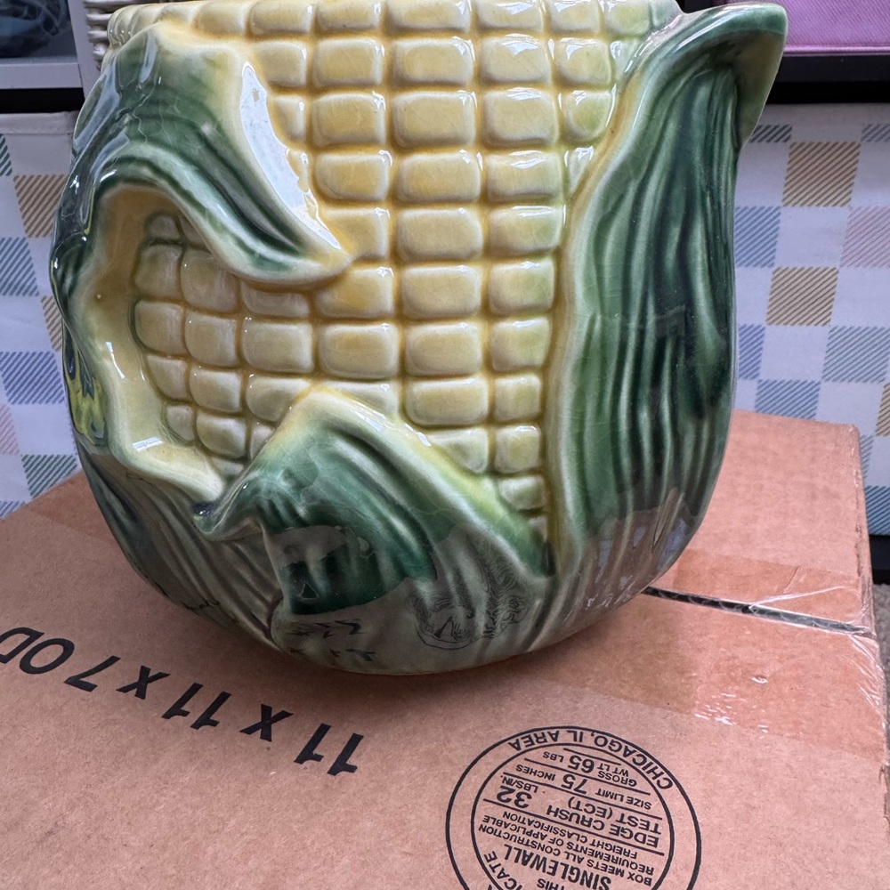 Corn-Themed Ceramic Vase